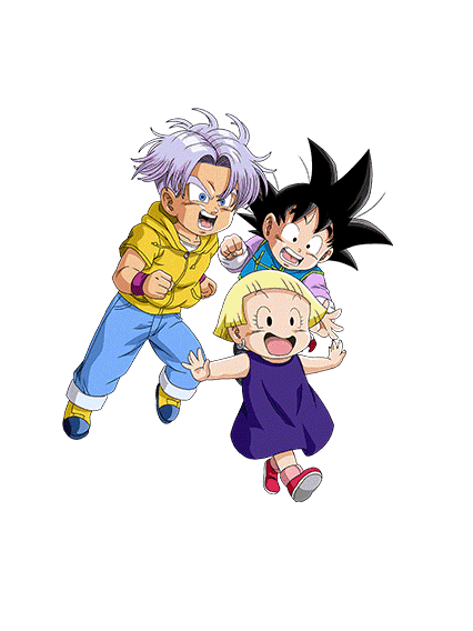 Trunks (petit) & Son Goten (petit) & Maron