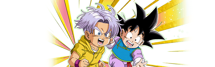 Trunks (petit) & Son Goten (petit) & Maron