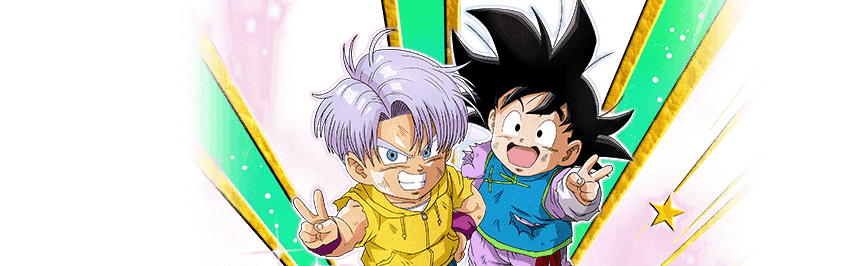Trunks (petit) & Son Goten (petit) & Maron