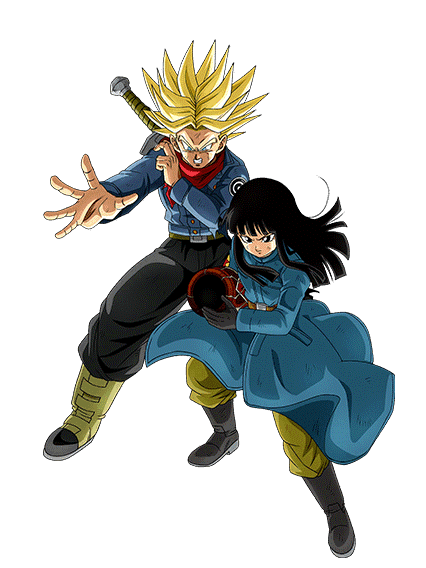 Trunks Super Saiyan (futur) & Mai (futur)