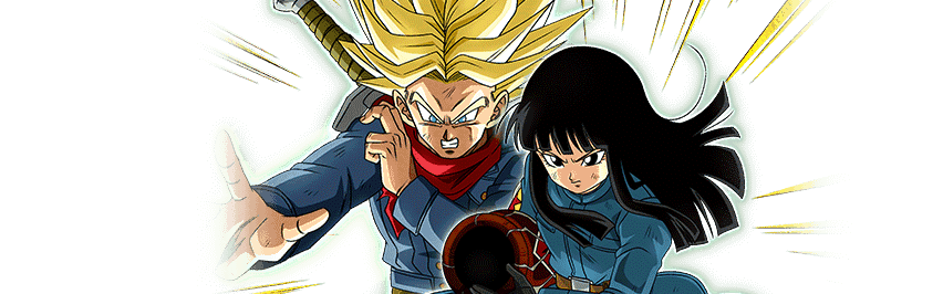 Trunks Super Saiyan (futur) & Mai (futur)
