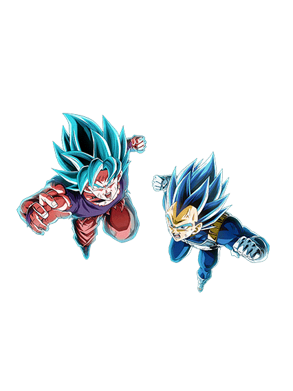Son Goku Super Saiyan divin SS (Kaioken) 
& Vegeta Super Saiyan divin SS évolué