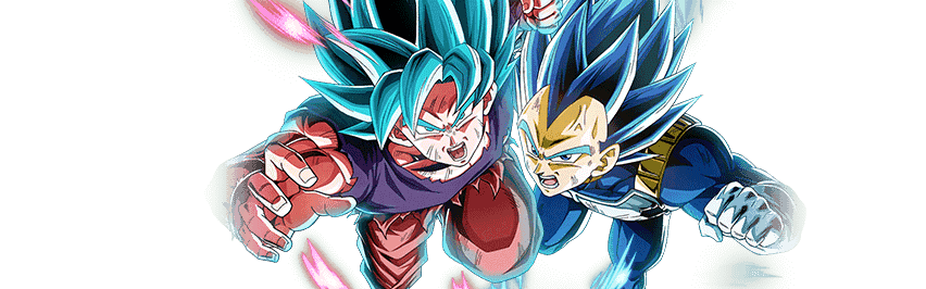 Son Goku Super Saiyan divin SS (Kaioken) 
& Vegeta Super Saiyan divin SS évolué