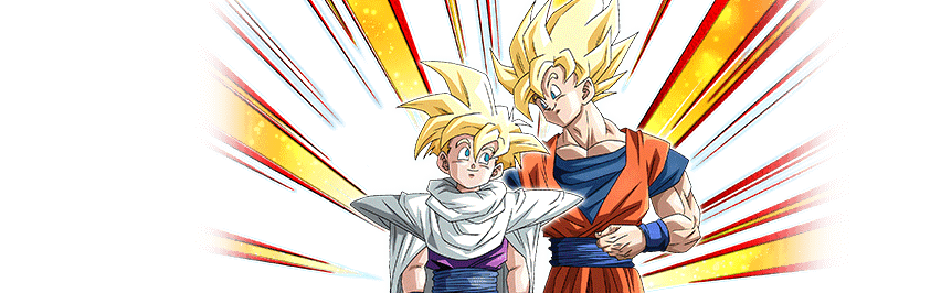 Son Goku Super Saiyan & Son Gohan Super Saiyan (enfant)