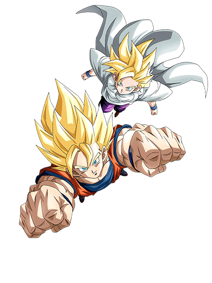 Son Goku Super Saiyan & Son Gohan Super Saiyan (enfant)