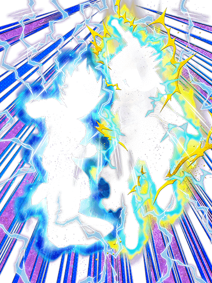 Vegeta Super Saiyan divin SS
& Trunks Super Saiyan (futur)