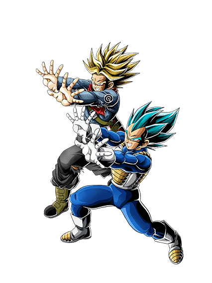 Vegeta Super Saiyan divin SS
& Trunks Super Saiyan (futur)