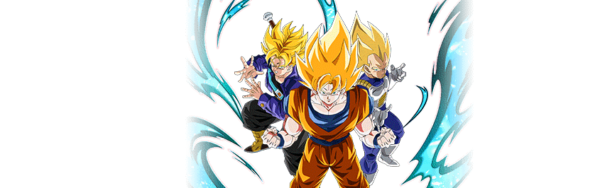 Son Goku Super Saiyan & Vegeta Super Saiyan &
Trunks Super Saiyan (jeune)