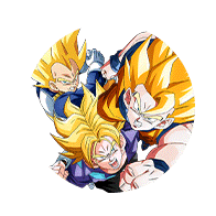 Son Goku Super Saiyan & Vegeta Super Saiyan &
Trunks Super Saiyan (jeune)
