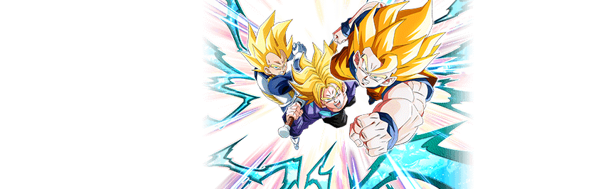 Son Goku Super Saiyan & Vegeta Super Saiyan &
Trunks Super Saiyan (jeune)