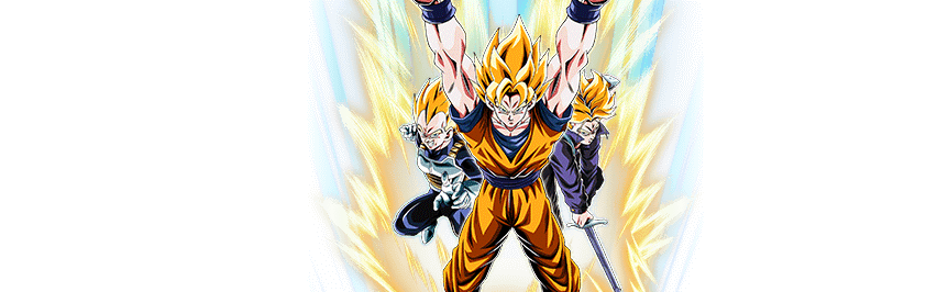 Son Goku Super Saiyan & Vegeta Super Saiyan &
Trunks Super Saiyan (jeune)