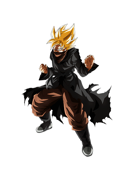 Combattant vêtu de noir (Super Saiyan)
(renforcé par les boules de cristal sombres)