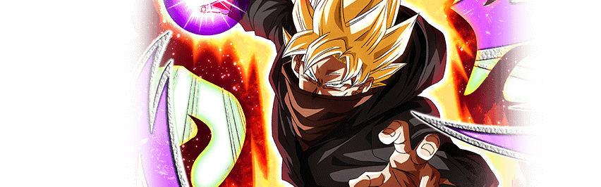Combattant vêtu de noir (Super Saiyan)
(renforcé par les boules de cristal sombres)