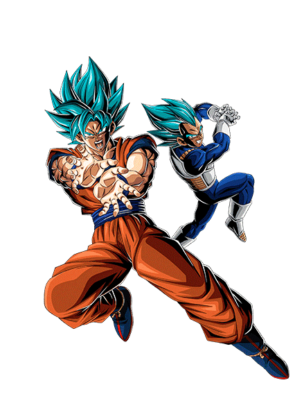 Son Goku Super Saiyan divin SS + Vegeta Super Saiyan divin SS