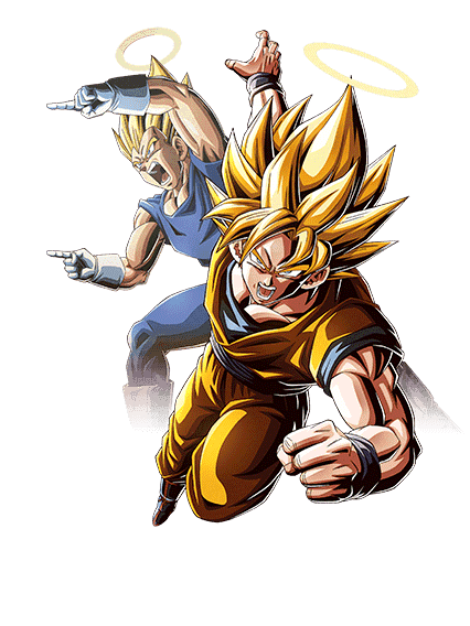 Son Goku Super Saiyan (ange) + Vegeta Super Saiyan (ange)