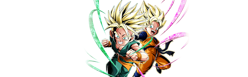 Trunks Super Saiyan (petit) & Son Goten Super
Saiyan (petit) + Son Gohan Super Saiyan (jeune)