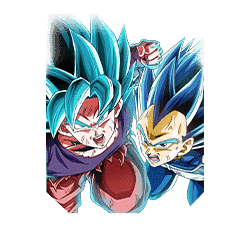 Son Goku Super Saiyan divin SS (Kaioken) 
& Vegeta Super Saiyan divin SS évolué