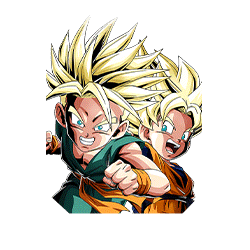 Trunks Super Saiyan (petit) & Son Goten Super 
Saiyan (petit) + Son Gohan Super Saiyan (jeune) 