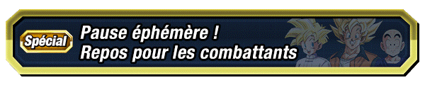 Pause éphémère ! Repos pour les combattants