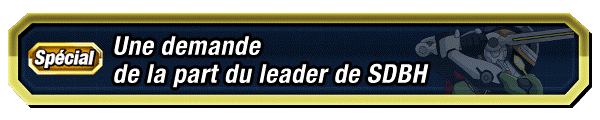 Une demande de la part du leader de SDBH