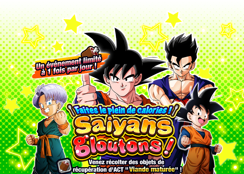 Faites le plein de calories ! Saiyans gloutons !