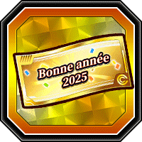 Ticket chanceux Bonne année 2025